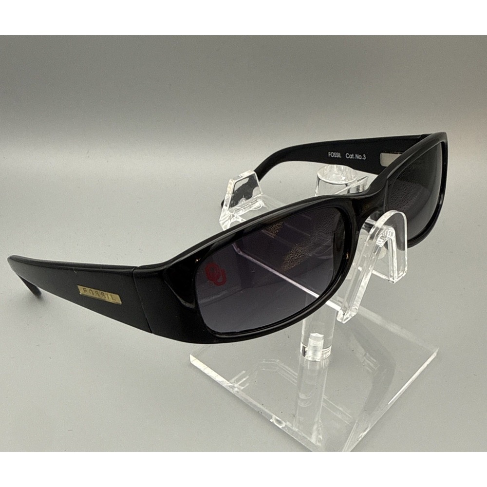 Fossil Eyewear -Authentic Vintage Sunglasses - Black Cat Eye Oklahoma4 NCAA logo